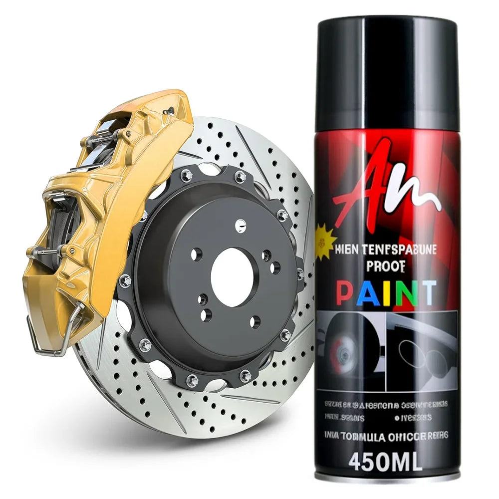 High Temp Resistance DIY Brake Caliper Paint 2K Aerosol Spray Can Glossy Glamour Finish Black Yellow Blue Red Green Silver gold