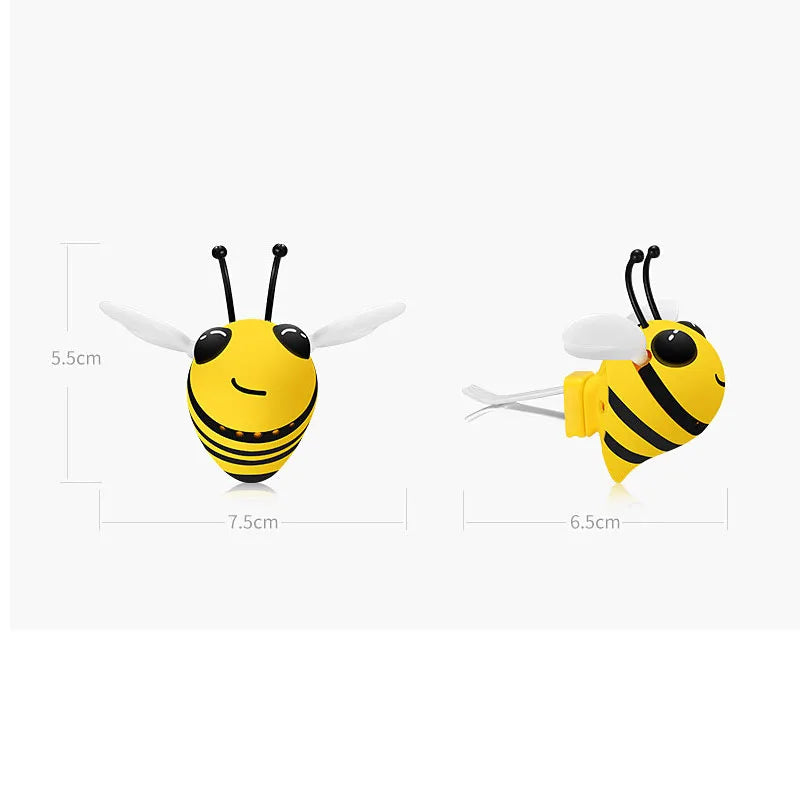 Cute Bee Aromatherapy Car Air Outlet Decoration Perfume Clip Air Freshener Purifier Diffuser Perfume Refill Auto Accessories