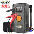Portable 4000A Jump Starter 150PSI Air Pump Power Bank 4 In 1 Air Compressor Cars Battery Starters Starting Auto Tyre Inflator