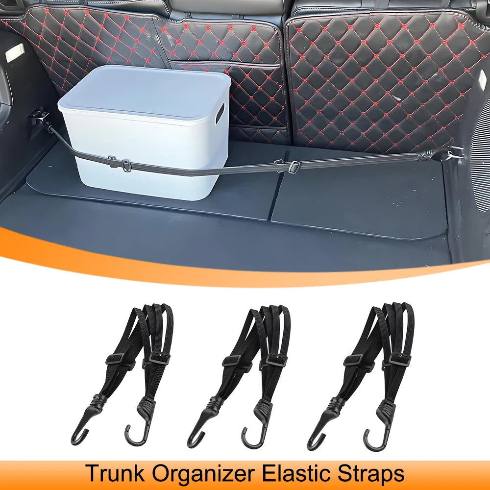 Car Trunk Organizer Elastic Strap for Jeep Wrangler TJ JK JL Gladiator JT 1997-2026 Heavy Duty Cargo Strap Rope Hook Accessories