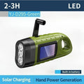 Outdoor LED Hand Pressing Dynamo Solar Crank Power Flashlight Torch Light Hand Press Crank Camping Lamp Light for Outdoor Home