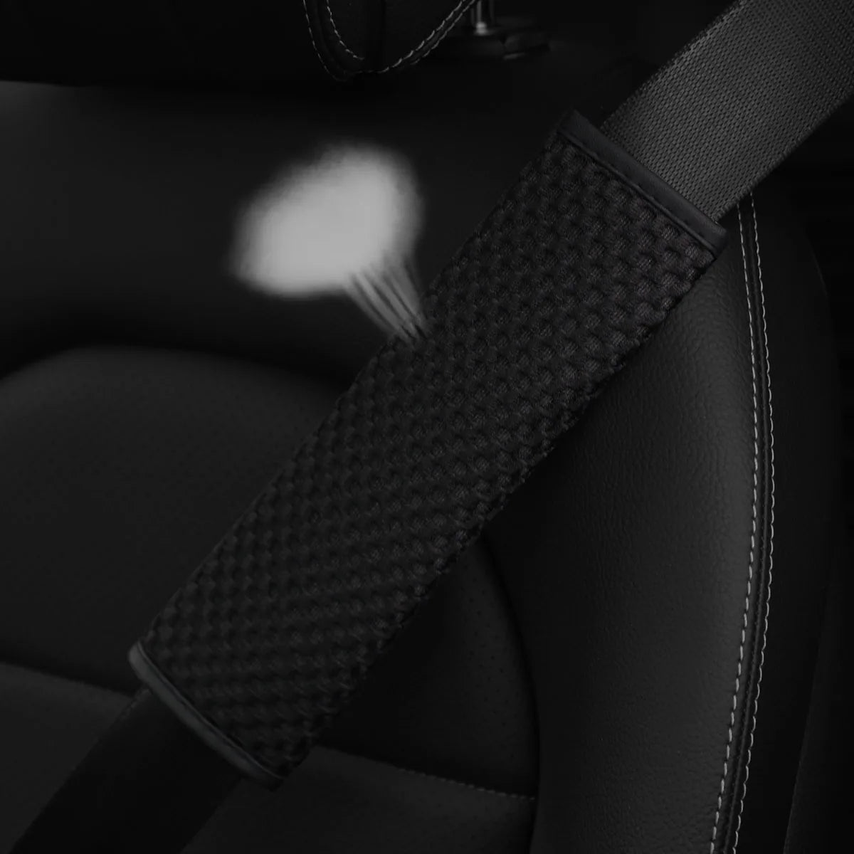 Massage Breathable Mesh Car Shoulder Guard Cover Interior Safety Belt Decorative Accessory