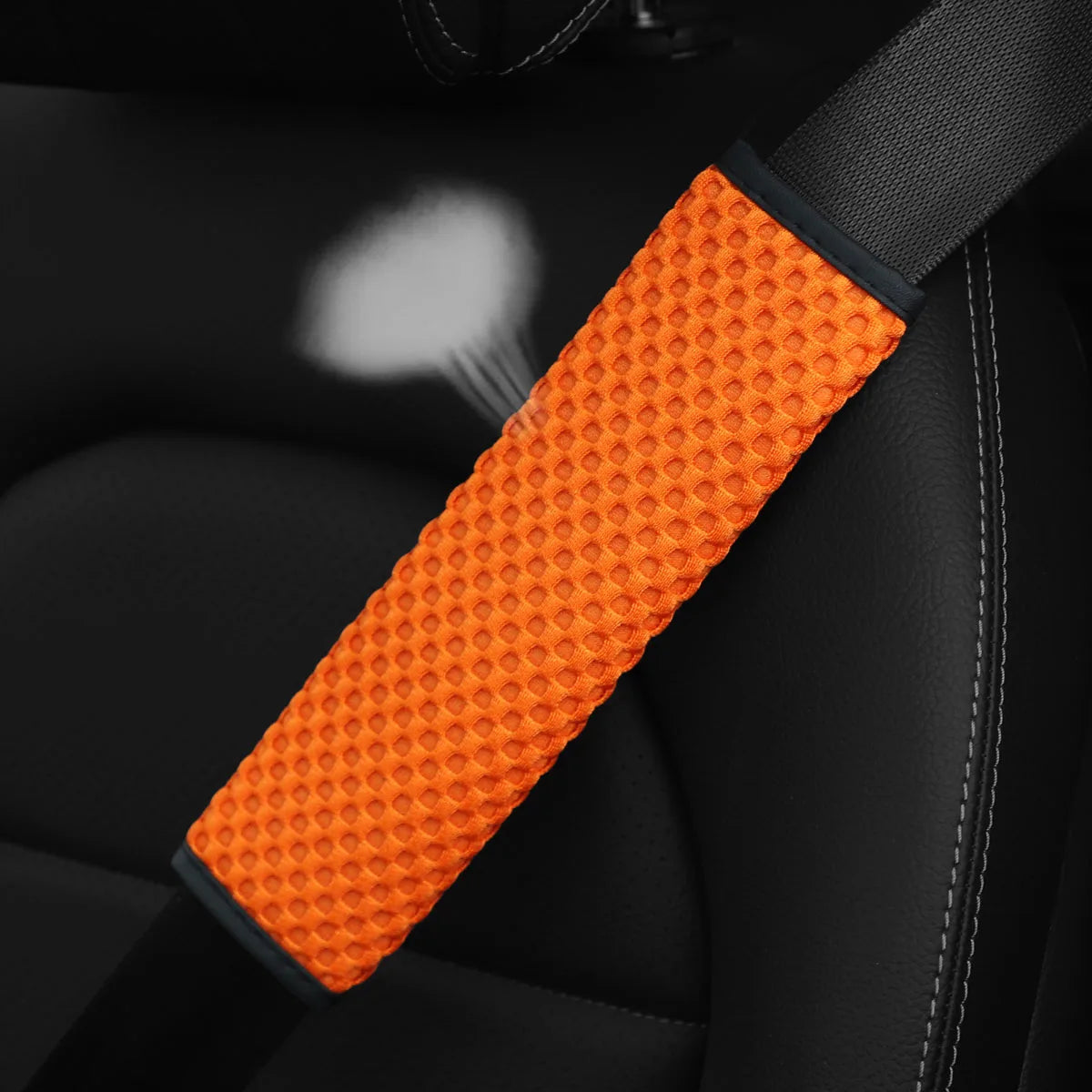 Massage Breathable Mesh Car Shoulder Guard Cover Interior Safety Belt Decorative Accessory