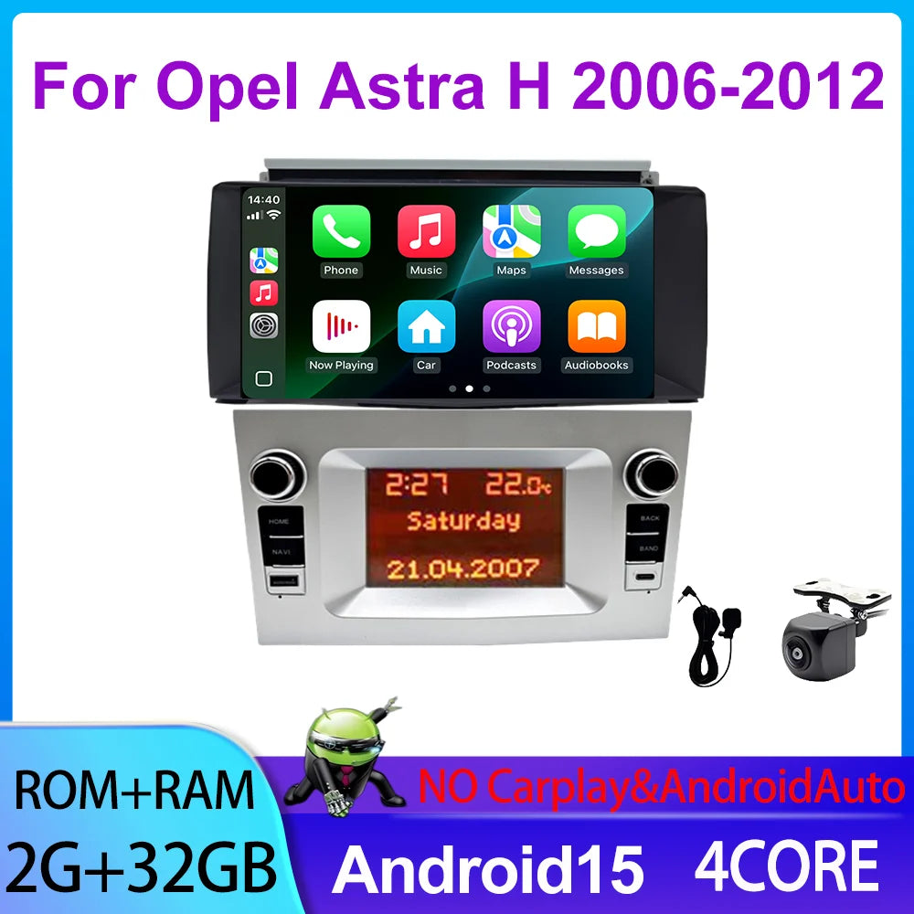 7inch Car GPS Navigation System for Opel Astra H 2006-2012 HeadUnit Radio with Wireless Carplay Multimedia CD DVD Autoradio