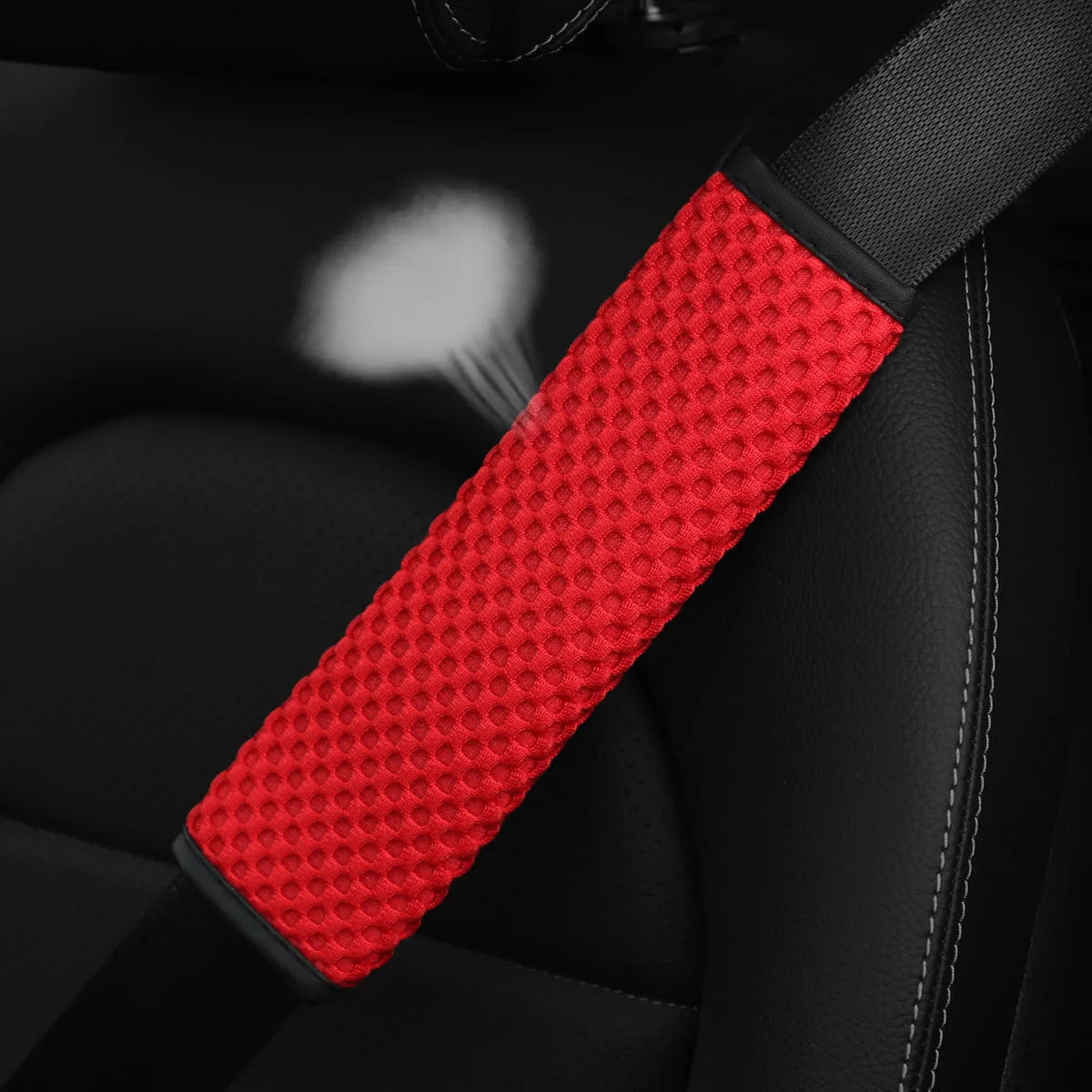 Massage Breathable Mesh Car Shoulder Guard Cover Interior Safety Belt Decorative Accessory