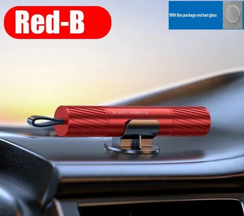 New 2 In 1 Car Safety Hammer Emergency Glass Breaker Cut The Seat Belt High Hardness Tungsten Steel Rescue Tool Auto Accessories