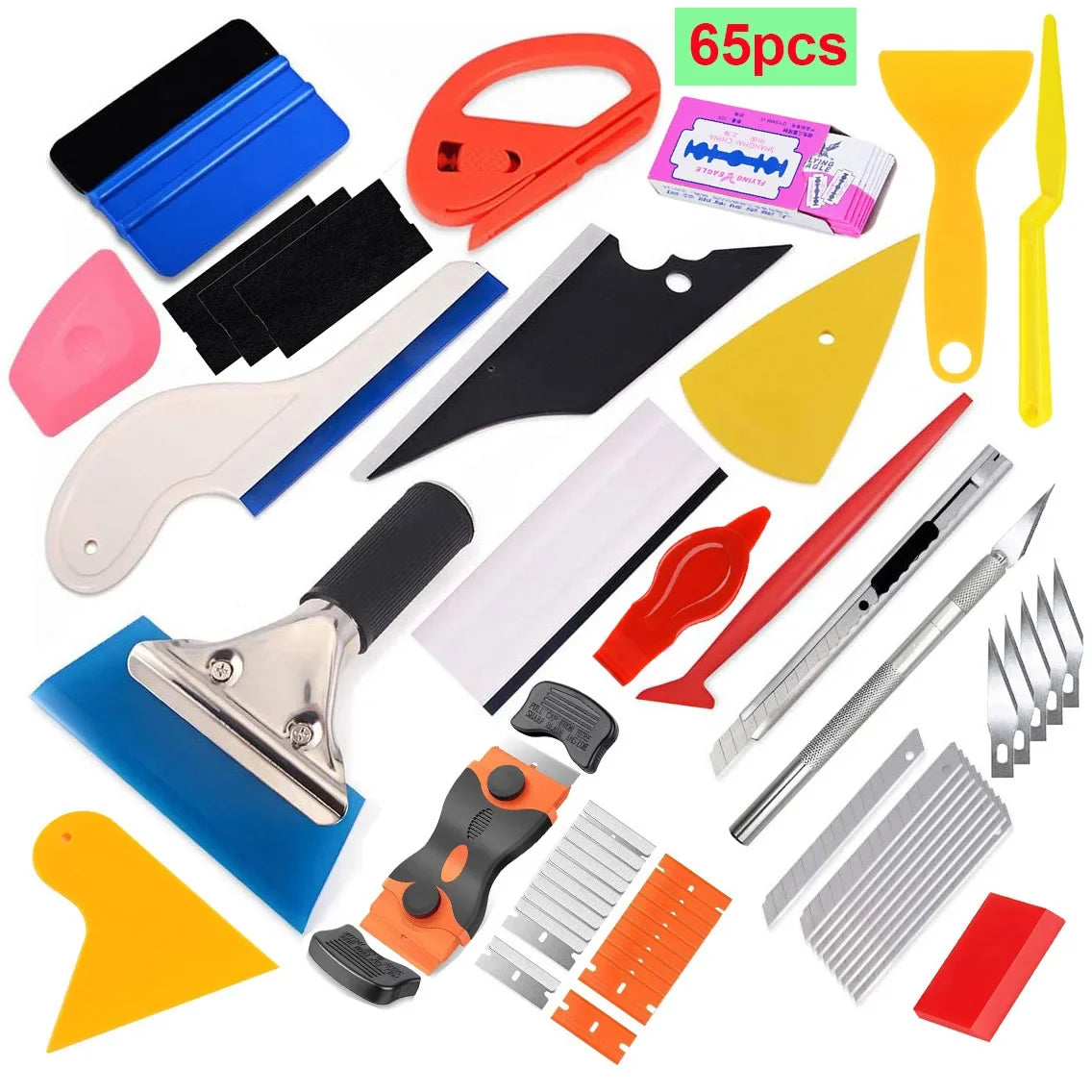Car Wrapping Tools Kit Window Film Tinting Tool Vinyl Wrap Tool Kit Auto Foil Set Vinyl Tint Squeegee Scraper Cutter Knife