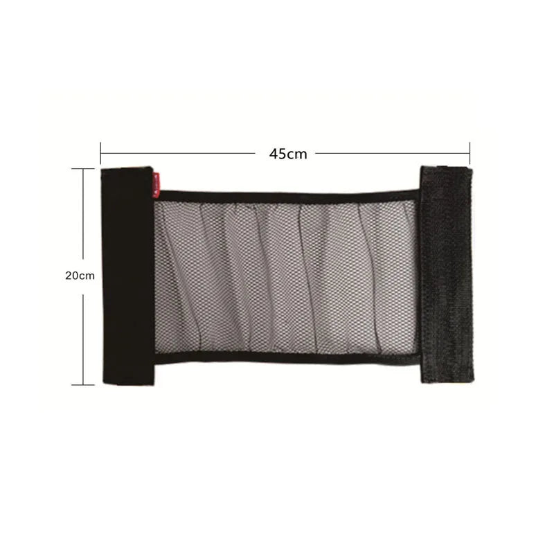 Car Back Rear Trunk Elastic Mesh Storage Bag Car Interior Organizer Extinguisher Storage Net Seat Back Fixing Bag Car Accessory
