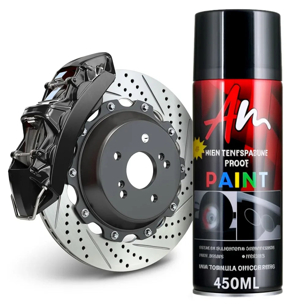 High Temp Resistance DIY Brake Caliper Paint 2K Aerosol Spray Can Glossy Glamour Finish Black Yellow Blue Red Green Silver gold