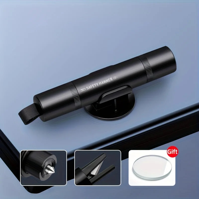 1/2 Set of Two Color Options to Choose From: Car Safety Hammer with Window Breaker and Seatbelt Cutter, Emergency Escape Tool, Portable Multifunctional Safety Hammer, Emergency Escape Window-Breaking Gadget