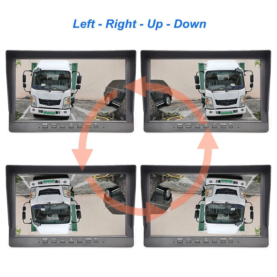 DIYKIT 10.1inch AHD CVBS IPS LCD HD Monitor Rear View Car Monitor Support 1080P AHD CVBS Car Camera 4PIN Video Input