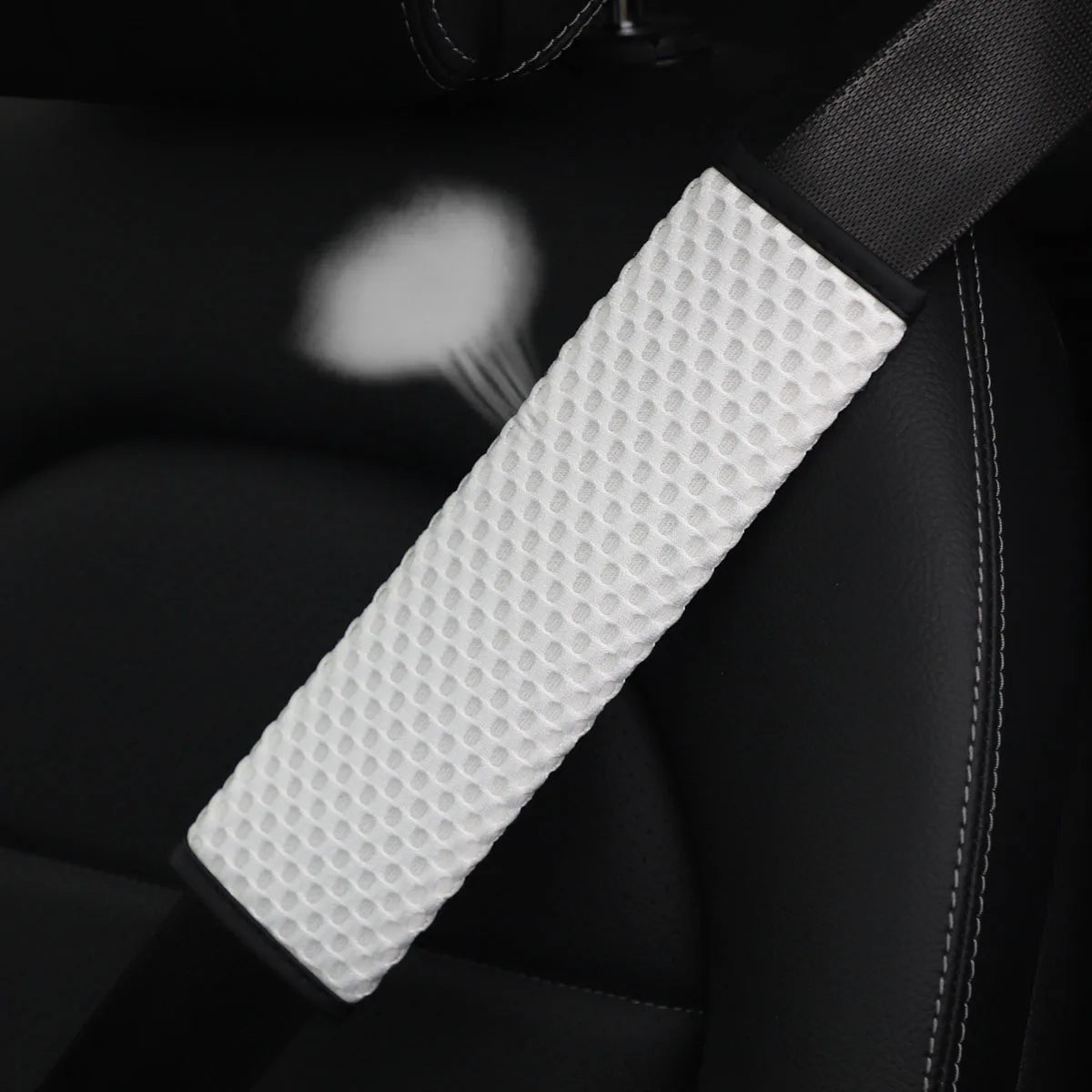 Massage Breathable Mesh Car Shoulder Guard Cover Interior Safety Belt Decorative Accessory