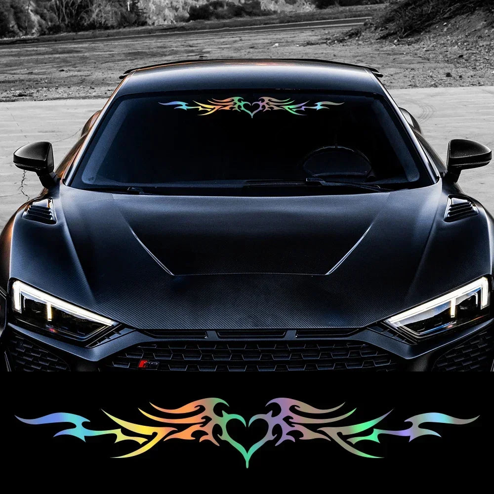 DIY Heart Wings Sticker Car Windshield Decor Vinyl Film Decal Vehicle Creative Self-Adhesive Decoration Auto Tuning Accessories