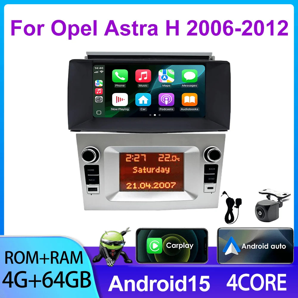 7inch Car GPS Navigation System for Opel Astra H 2006-2012 HeadUnit Radio with Wireless Carplay Multimedia CD DVD Autoradio