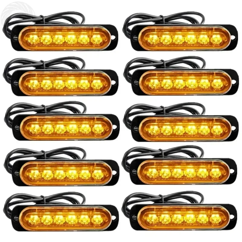 1/2PCS Strobe Light 12V/24V 6LED Truck Trailer Lights Stroboscopes LED Car Light Emergency Warning Hazard Flash Light
