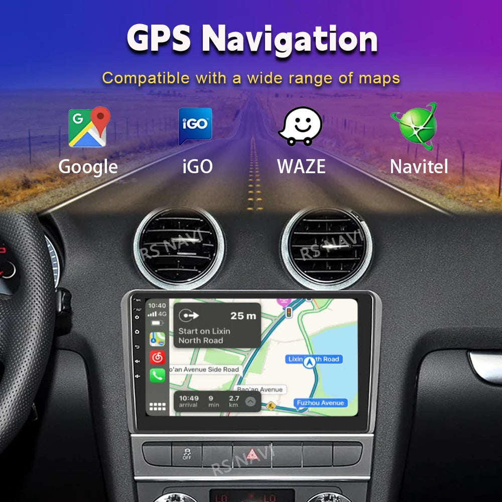 Android 16 Carplay Auto GPS Navigation Radio Multimedia Player For Audi A3 8P 2003 - 2013 2din Head Unit video Stereo Car Radio