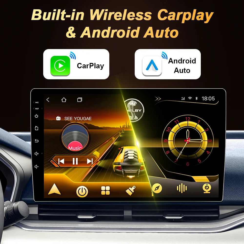 For Toyota Corolla E130 E120 2000-2006 Android 16 Multimedia Video Player  Carplay Touch Screen RDS 8 Core 5G Bluetooth 2din DSP