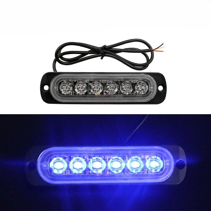1/2PCS Strobe Light 12V/24V 6LED Truck Trailer Lights Stroboscopes LED Car Light Emergency Warning Hazard Flash Light