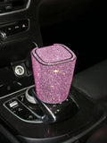 LED Crystal Car Ashtray w/Cover - Night Light, Dustproof, Heat-Resistant ABS, Compact & Stylish for Most Cars, Easy Clean Smoker