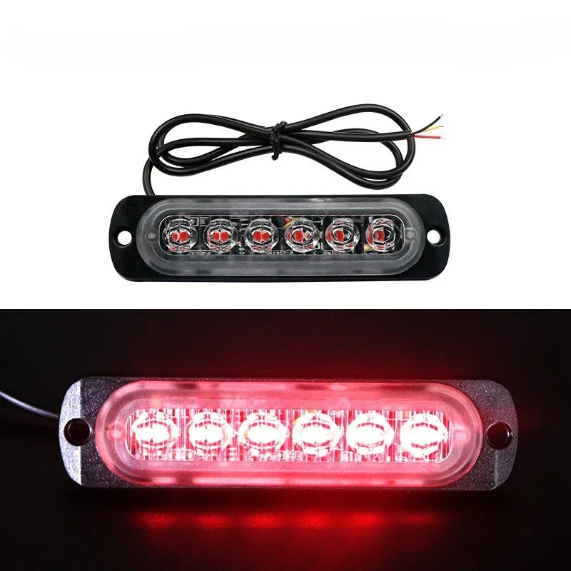 1/2PCS Strobe Light 12V/24V 6LED Truck Trailer Lights Stroboscopes LED Car Light Emergency Warning Hazard Flash Light