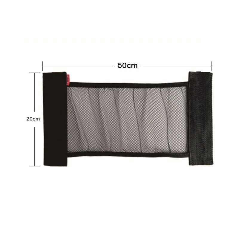 Car Back Rear Trunk Elastic Mesh Storage Bag Car Interior Organizer Extinguisher Storage Net Seat Back Fixing Bag Car Accessory