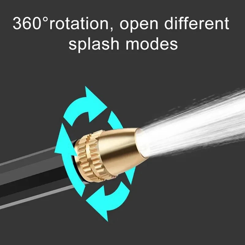 High-Pressure Water Gun Household Car Wash Water Black Car Wash Nozzle Diamond Water Watering Pipe Car Wash Gun
