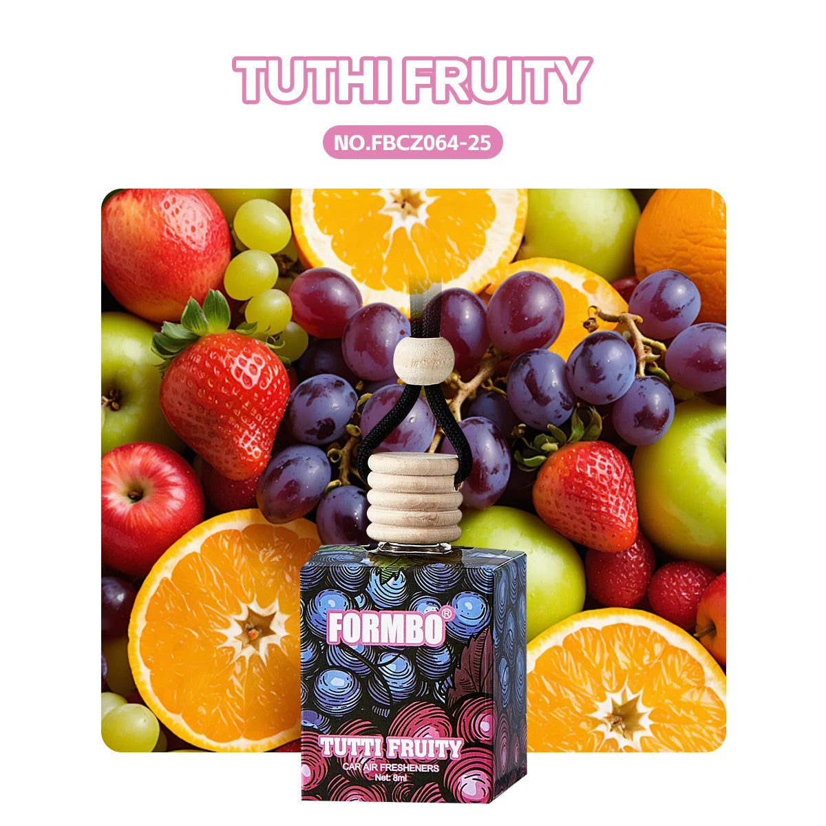 Sweet fruit car perfume, lasting light fragrance and odor removing car fragrance, fresh fruit fragrance, car fragrance pendant