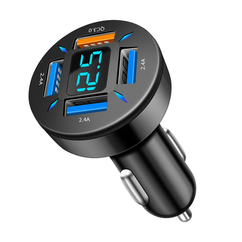 66W Car Charger USB Type C Fast Charging Mobile Phone Charger Adapter For iPhone 14 Pro Max Xiaomi Samsung Huawei Car Charger