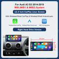 12.3 inch Touch Screen Multimedia Display For Audi A3 2014-2019 Airplay Miracast Function Wireless Carplay Android Auto