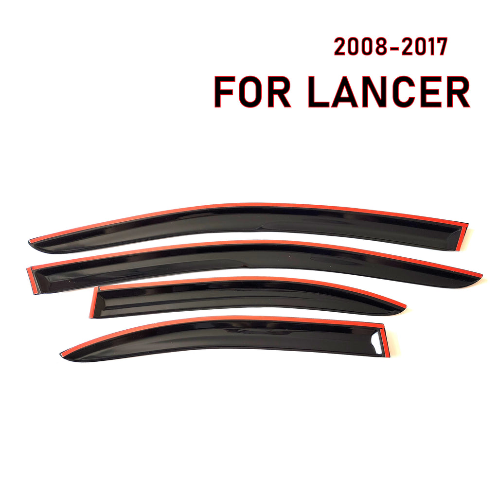 Window Visor for Lancer 2008-2017 Sedan (Not suitable for Sportback)| 4pcs Rain Guard Wind Deflector| Car Weather Shield