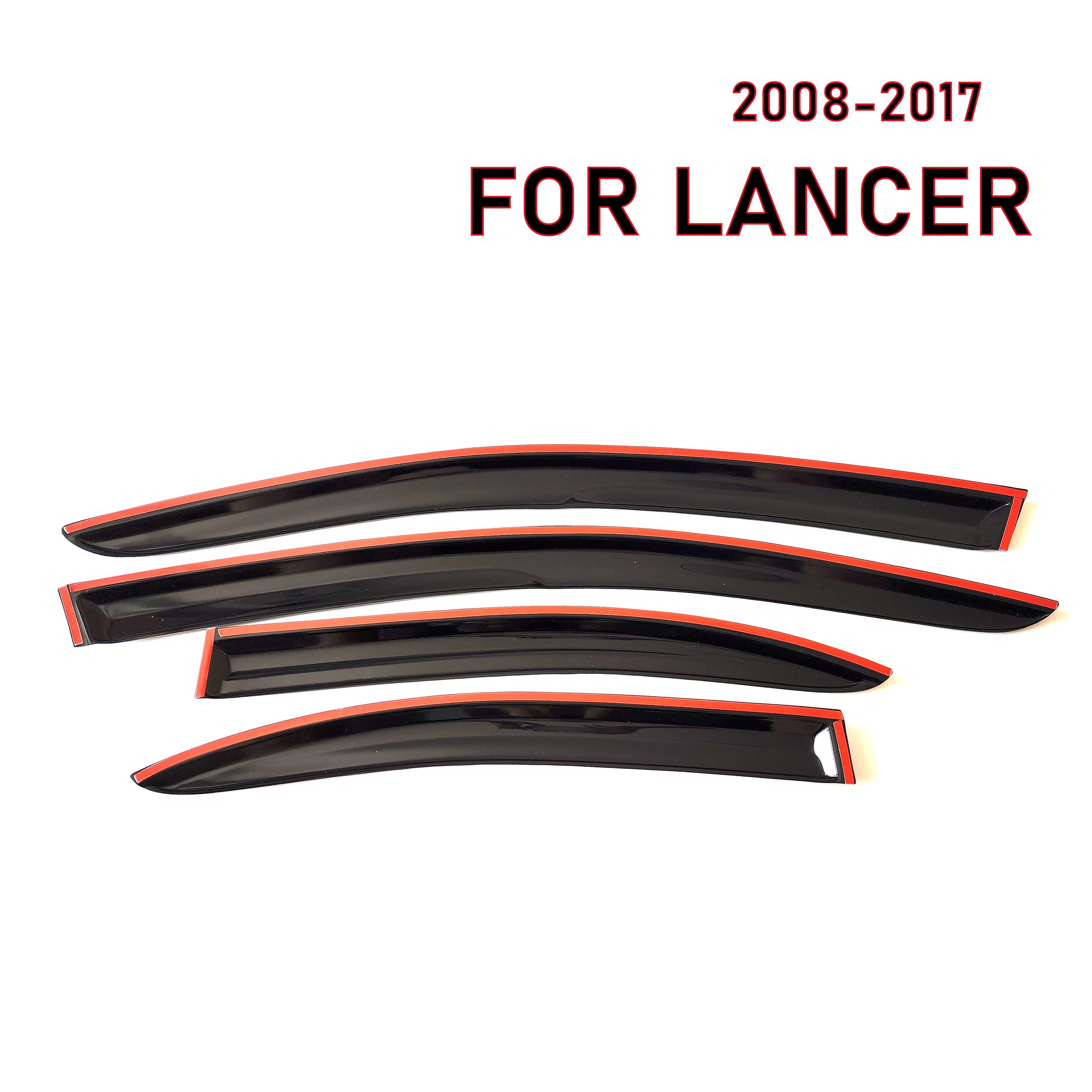 Window Visor for Lancer 2008-2017 Sedan (Not suitable for Sportback)| 4pcs Rain Guard Wind Deflector| Car Weather Shield