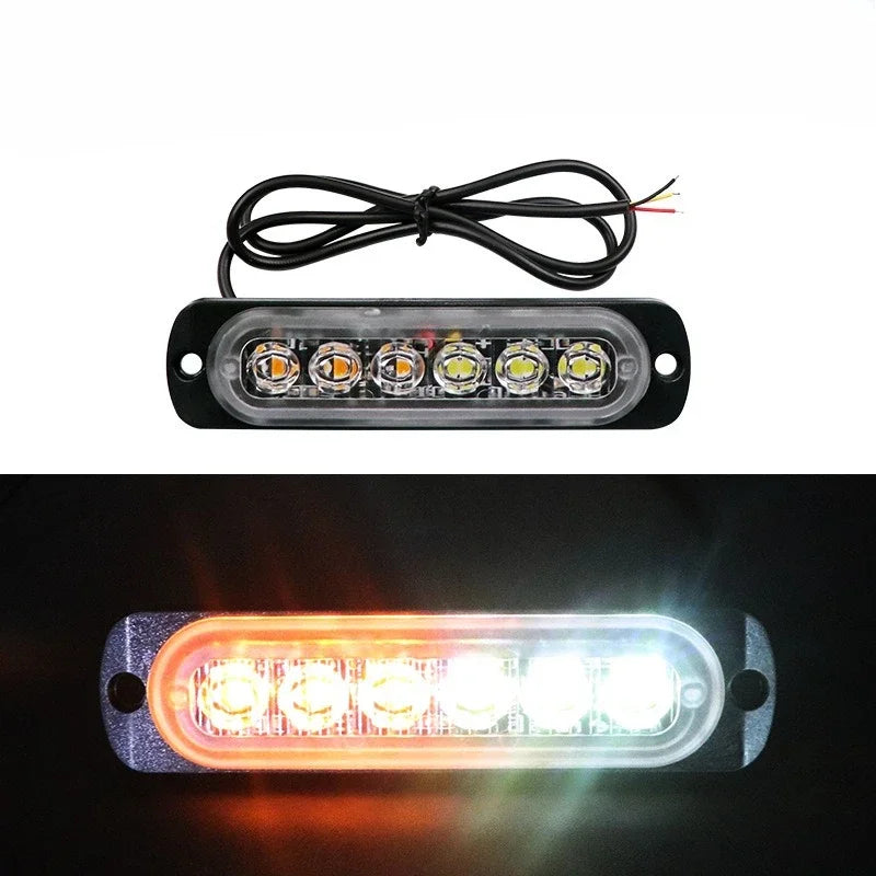 1/2PCS Strobe Light 12V/24V 6LED Truck Trailer Lights Stroboscopes LED Car Light Emergency Warning Hazard Flash Light
