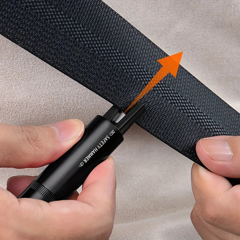 1/2 Set of Two Color Options to Choose From: Car Safety Hammer with Window Breaker and Seatbelt Cutter, Emergency Escape Tool, Portable Multifunctional Safety Hammer, Emergency Escape Window-Breaking Gadget