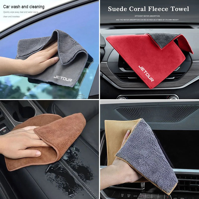 Microfiber Car Towel Super Absorbency Cleaning Care Cloth For Jetour T2 X70 PLUS Traveler Liberty X70 X90 i-DM X70S Dashing X-1