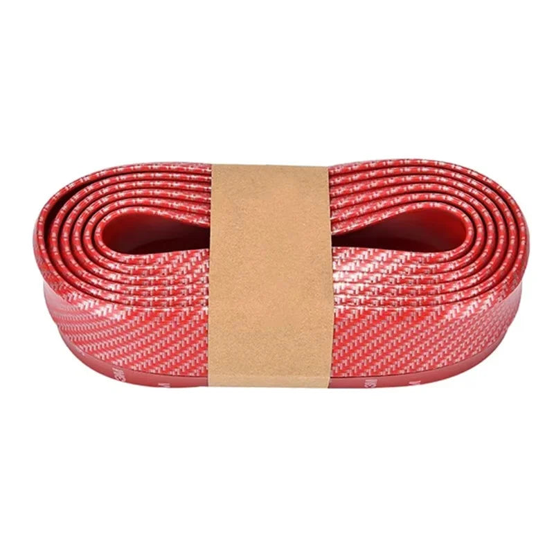 Universal Car Front Bumpers Anti Collision Strips Carbon Fiber Rubber Strip Car Front Bumper Lip for Car Lip Skirt Protector