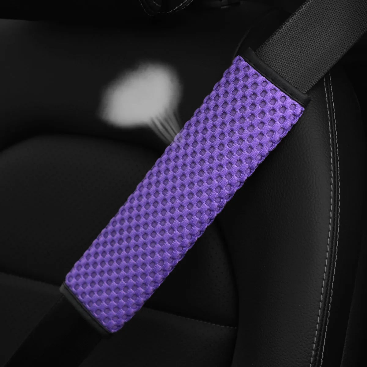 Massage Breathable Mesh Car Shoulder Guard Cover Interior Safety Belt Decorative Accessory