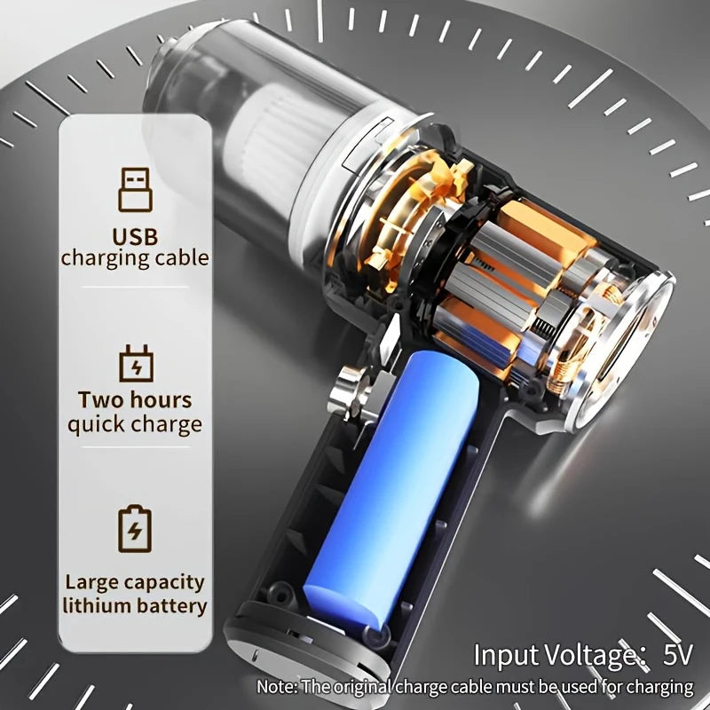 990000Pa Wireless Car Vacuum Cleaner High-power Brushless Motor Auto Suction Blow Integrated Vacuum Cleaner Car Home Dual-Use