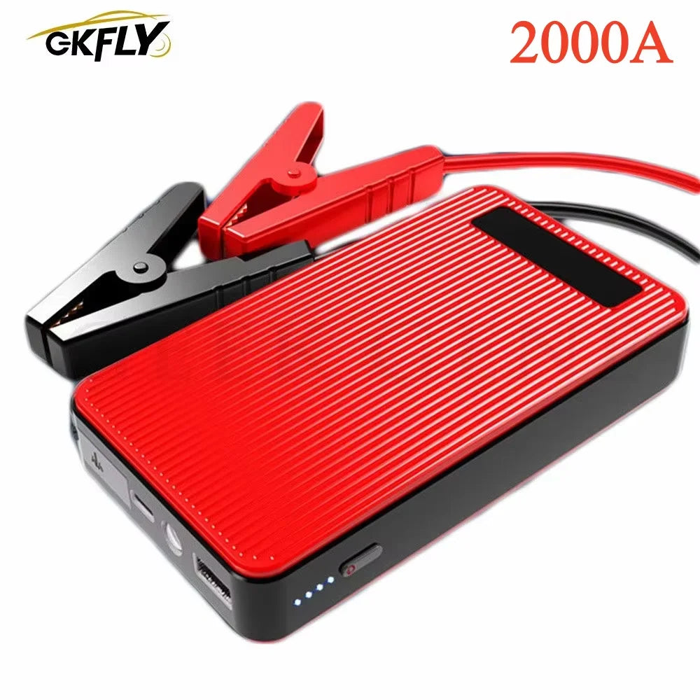 GKFLY 2000A 3000A 4000A Car Jump Starter Big Power Bank Car Battery Booster 12V Car Starting Device for Petrol  6.0L Diesel 5.0L
