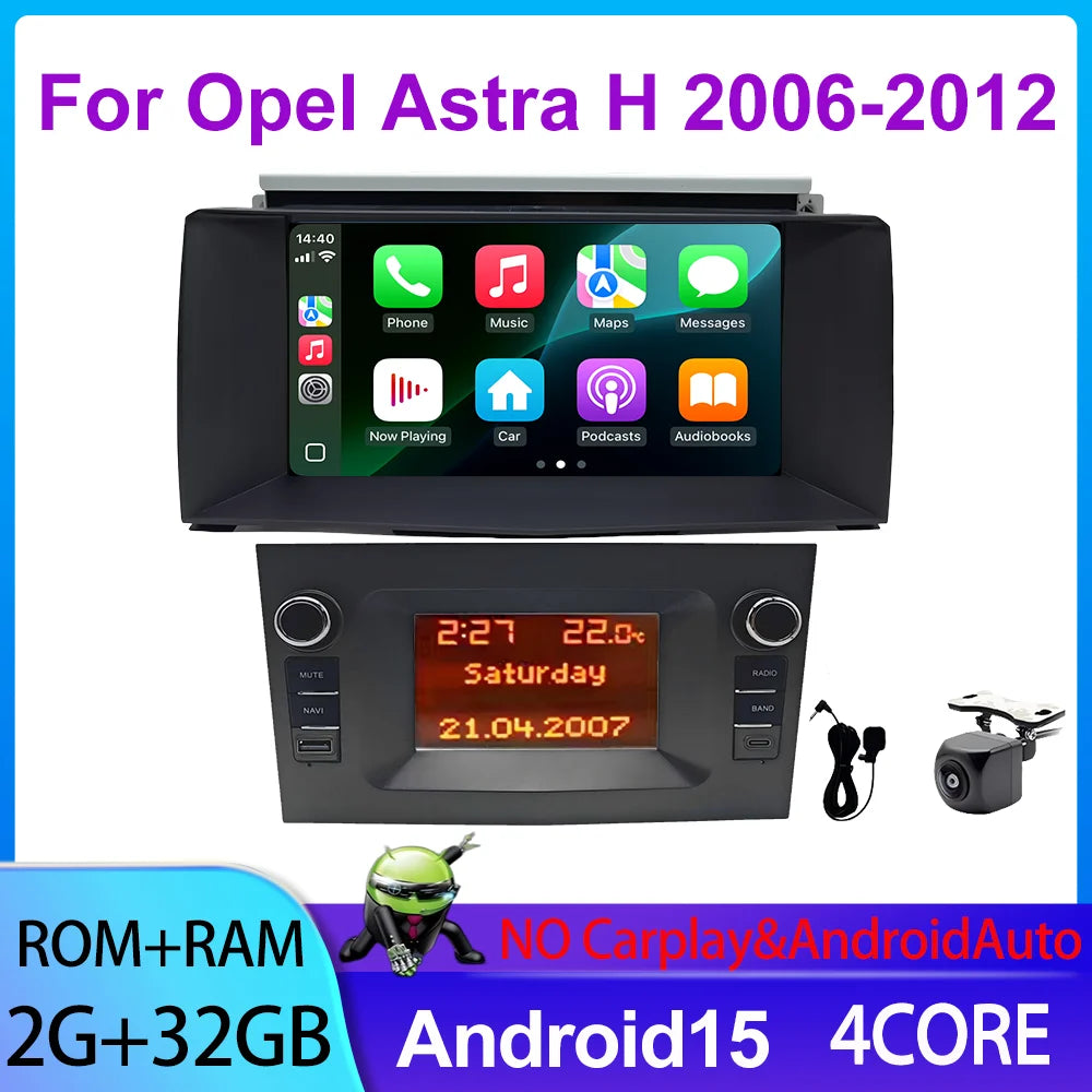 7inch Car GPS Navigation System for Opel Astra H 2006-2012 HeadUnit Radio with Wireless Carplay Multimedia CD DVD Autoradio