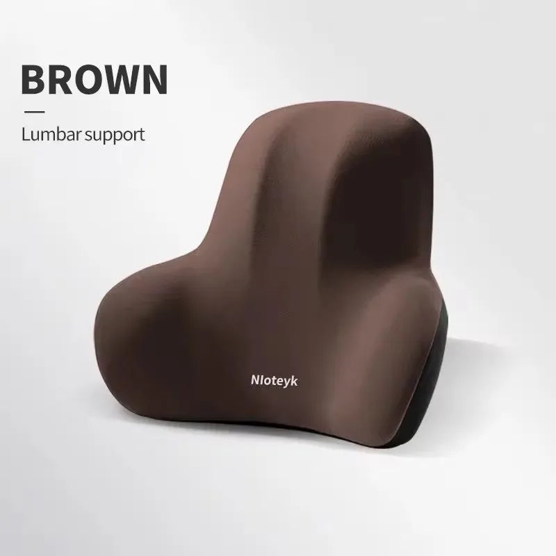 Car Headrest Seat Lumbar Support Black Neck Pillow For Car Supplies Universal Neck Pillow Waist Cushion Car Seat Car Assesories