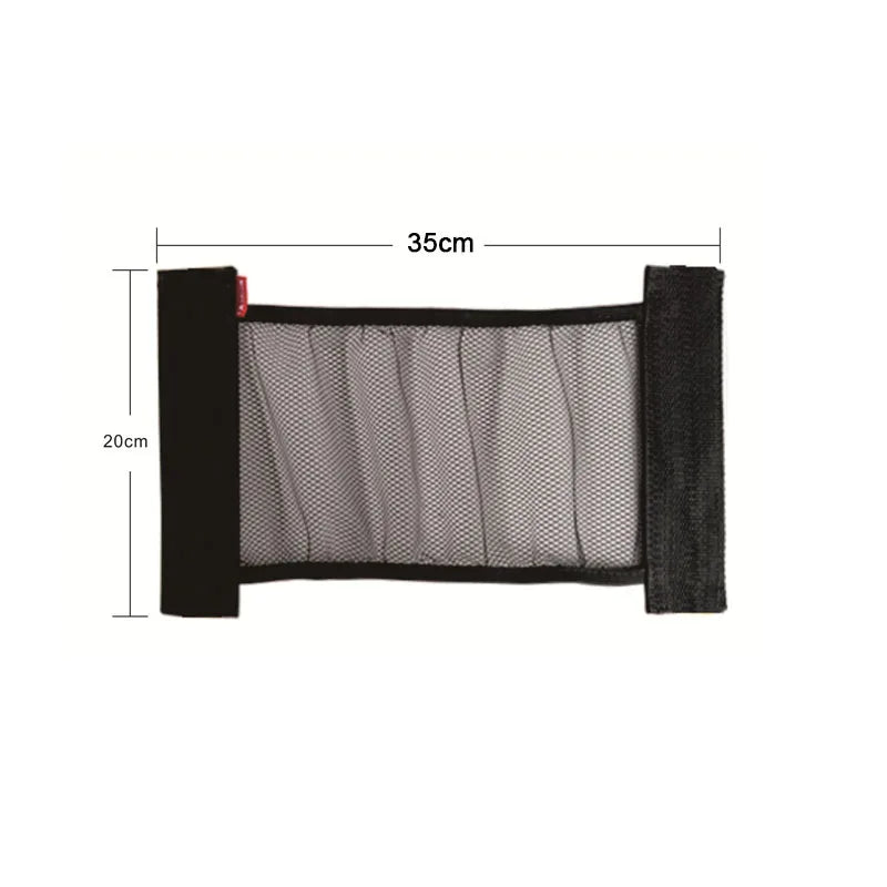 Car Back Rear Trunk Elastic Mesh Storage Bag Car Interior Organizer Extinguisher Storage Net Seat Back Fixing Bag Car Accessory