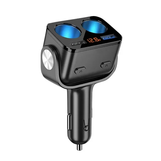 Car Cigar Jack Socket Adapter Auto Cigarette Lighter QC3.0 Fast Charger Dual USB Multi-function Socket Splitter for Car