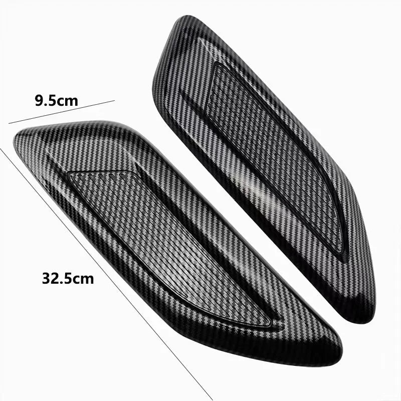 Air Outlet Cover Decoration Trim Universal Plastic Car Hood Scoop Fake Air Flow Intake Vent Covers Auto Exterior Accessories
