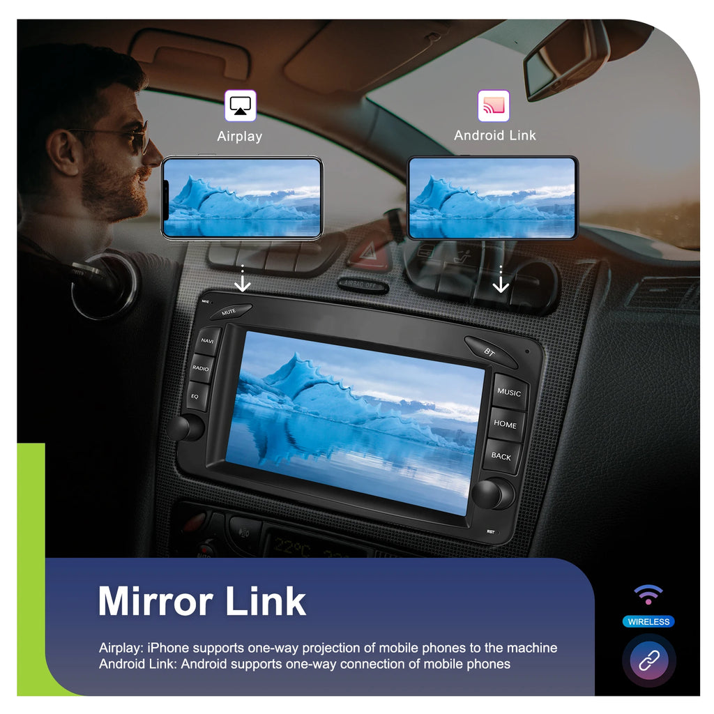 LeeKooLuu 4G Ram Android Car Radio For Mercedes Benz CLK W209 C209 W168 W203 W463 Vito Viano 1998-2006 Carplay GPS Stereo WIFI