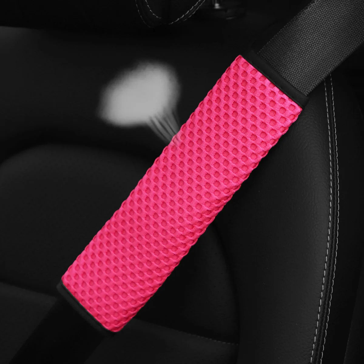 Massage Breathable Mesh Car Shoulder Guard Cover Interior Safety Belt Decorative Accessory