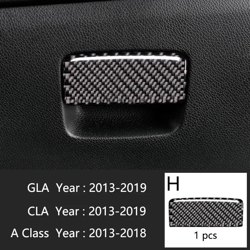 Car Styling Carbon fiber interior button panel Decoration Cover Trim Sticker frame For Mercedes Benz A Class W176 GLA X156 CLA