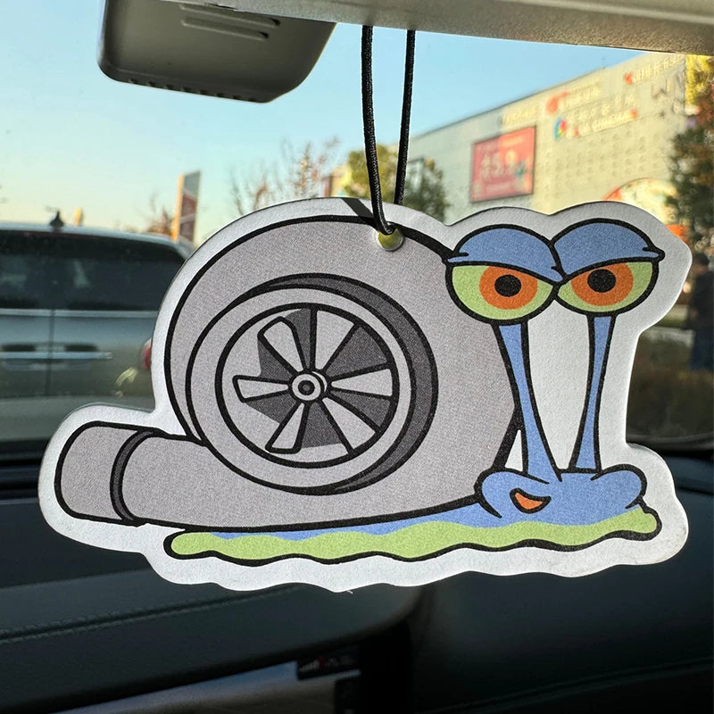 Turbo Snail Hilton (Hotel Scent) Car Air Freshener |   Rearview Mirror Hanger & Dual-Purpose Air Vent Clip |