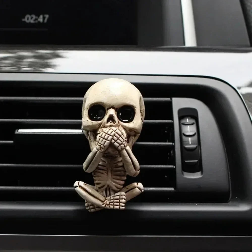 Car Air Outlet Aroma Car Perfume Tablet Car Decoration Halloween Car Decoration Skull Aromatherapy Clip
