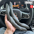 2PCS Car Steering Wheel Cover Warm Winter 38cm Round Steery Wheel Universa Glossy Laser Carbon Fiber Auto Interior Accessories
