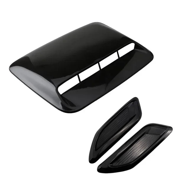 Air Outlet Cover Decoration Trim Universal Plastic Car Hood Scoop Fake Air Flow Intake Vent Covers Auto Exterior Accessories